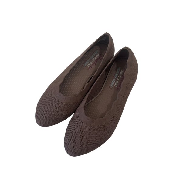Skechers Womens Brown Air Cooled Memory Foam Flats Size 7 - Picture 14 of 14